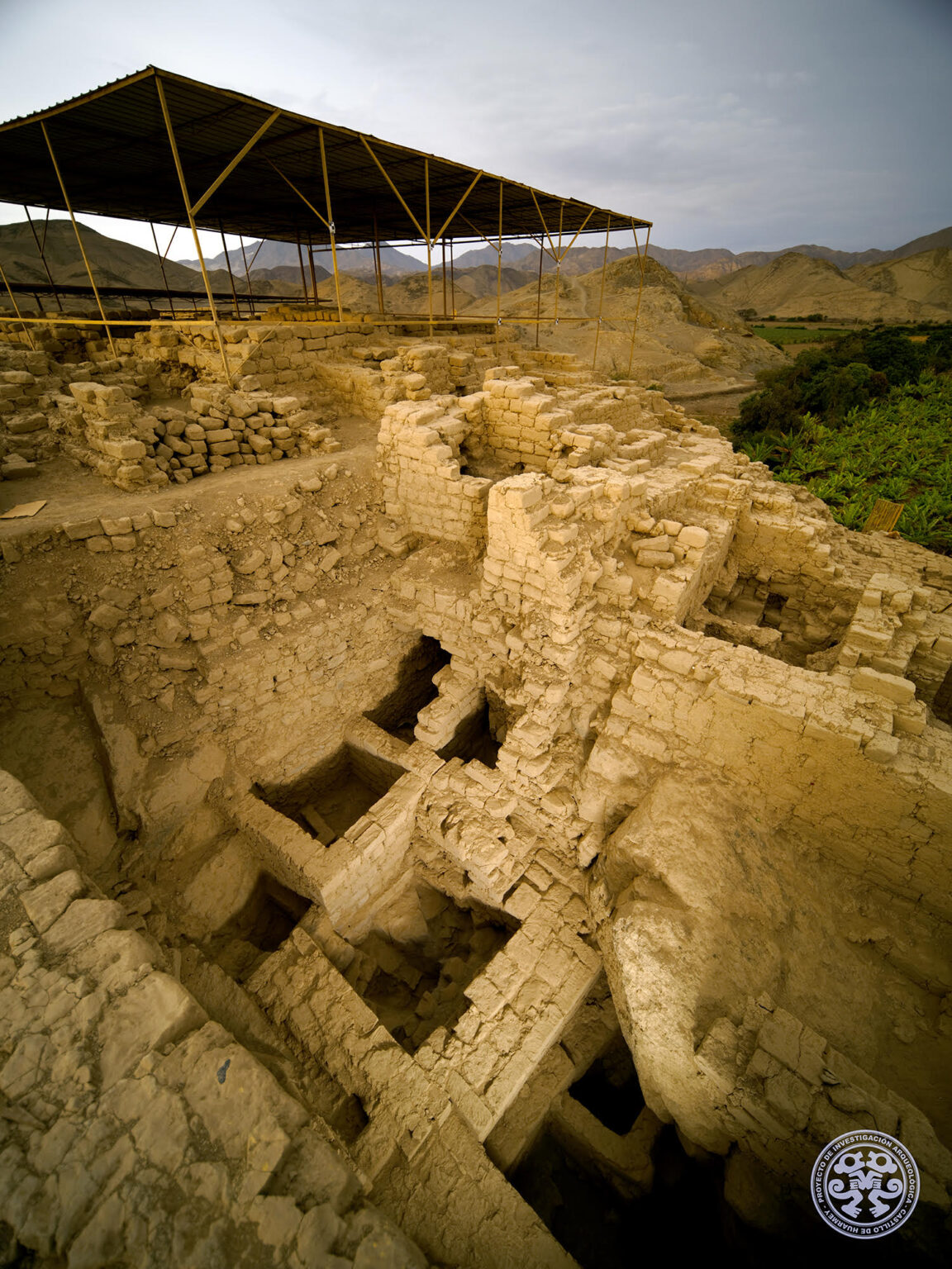 Excavated chamber beneath the royal mausoleum at Castillo de Huarmey