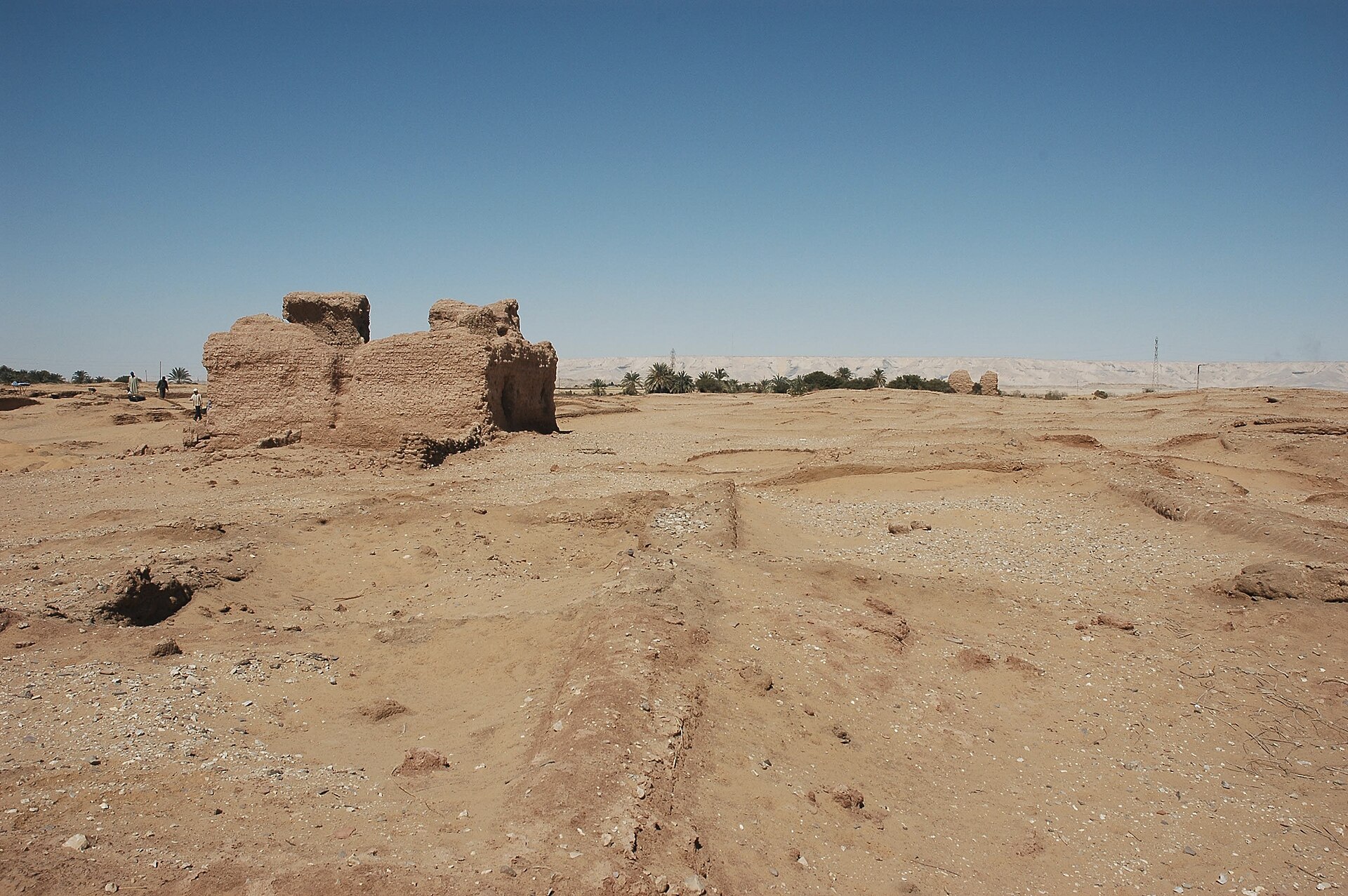 Remains at the Ain el-Sabil archaeological site in the Dakhla Oasis desert