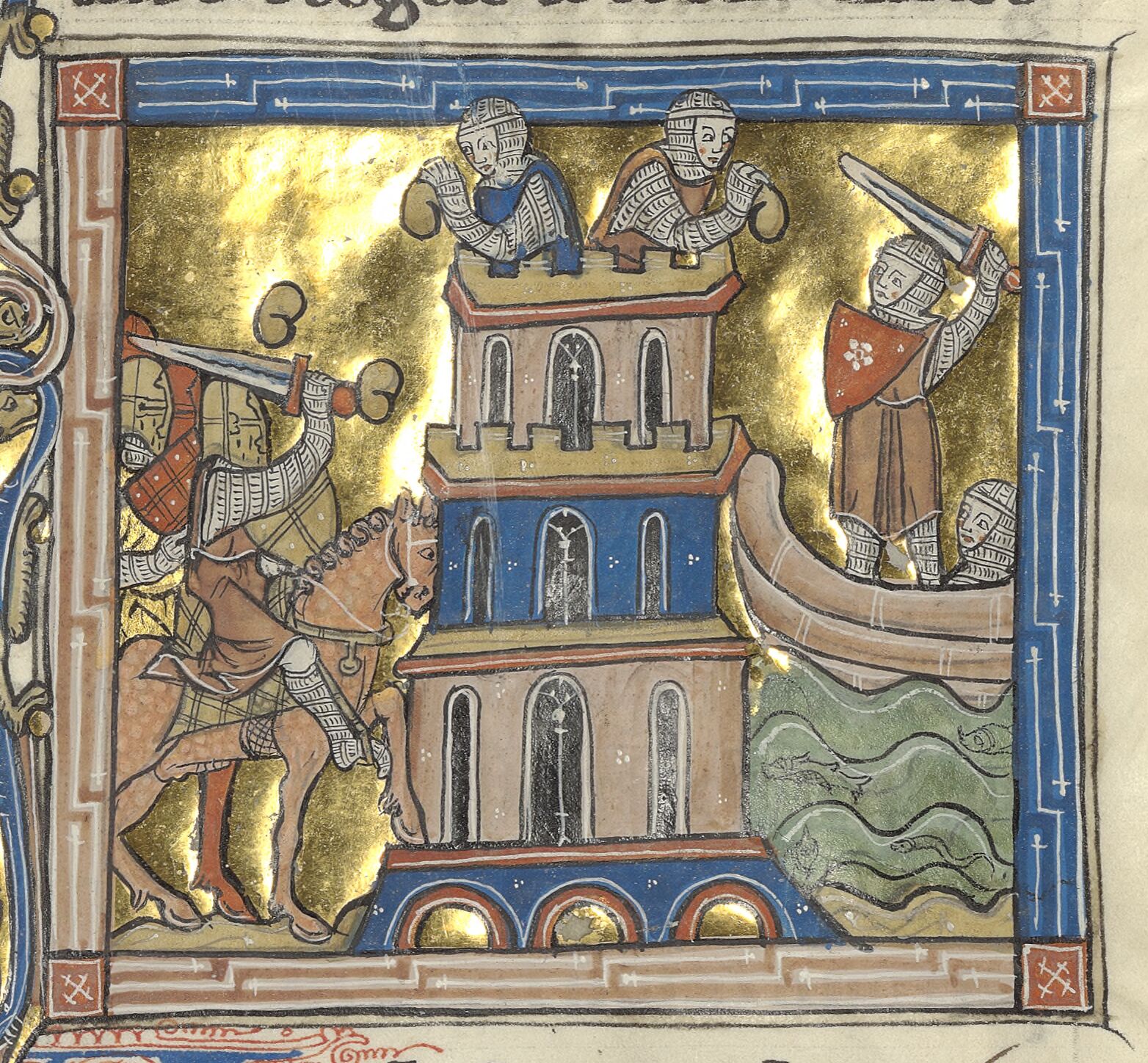Medieval miniature of an army besieging Pelusium