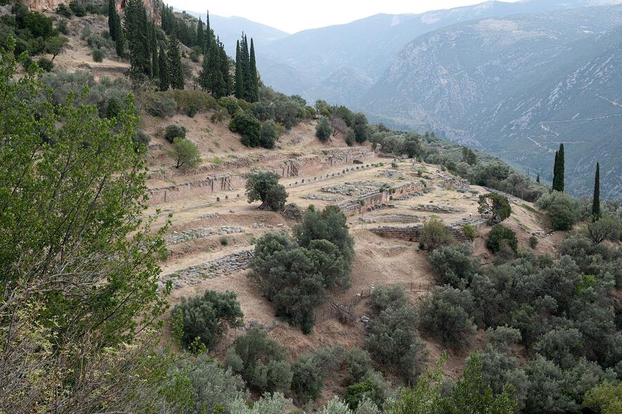 Marmaria, the lower sanctuary of Delphi, northwestern part