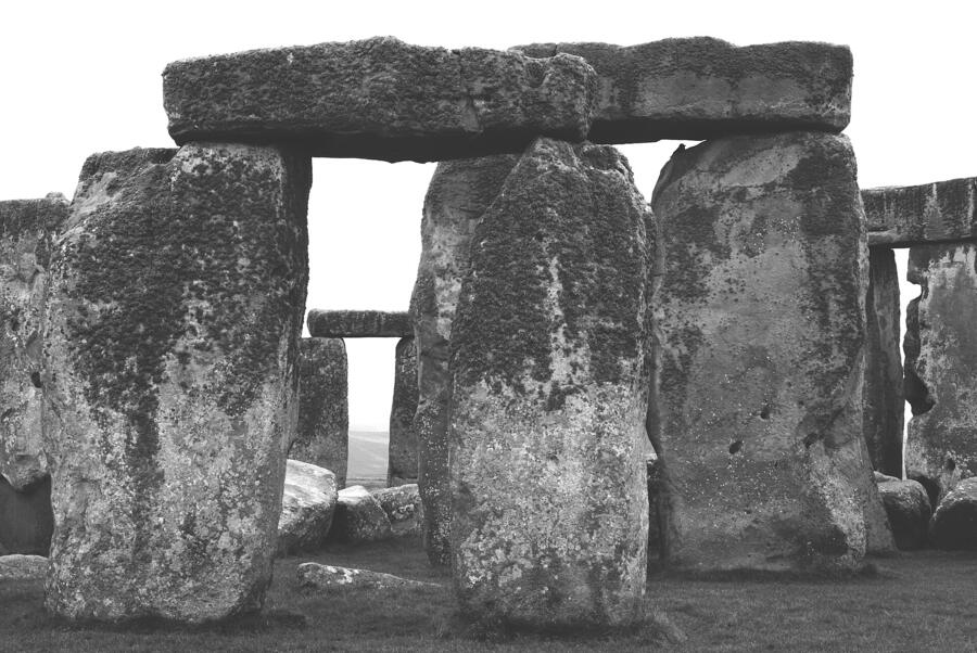 Close view of the great stones from the rope line