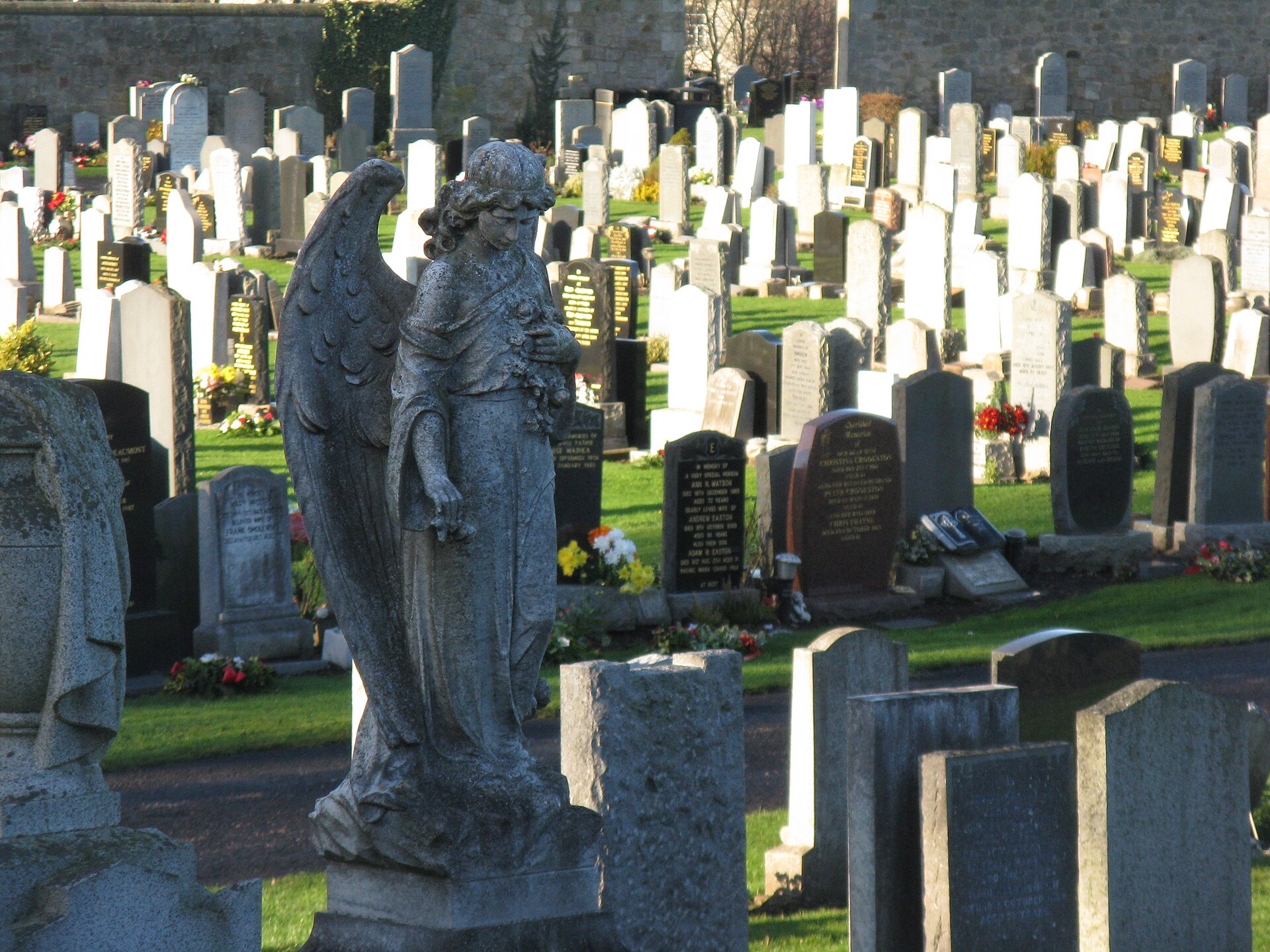 Carved angel at Inveresk