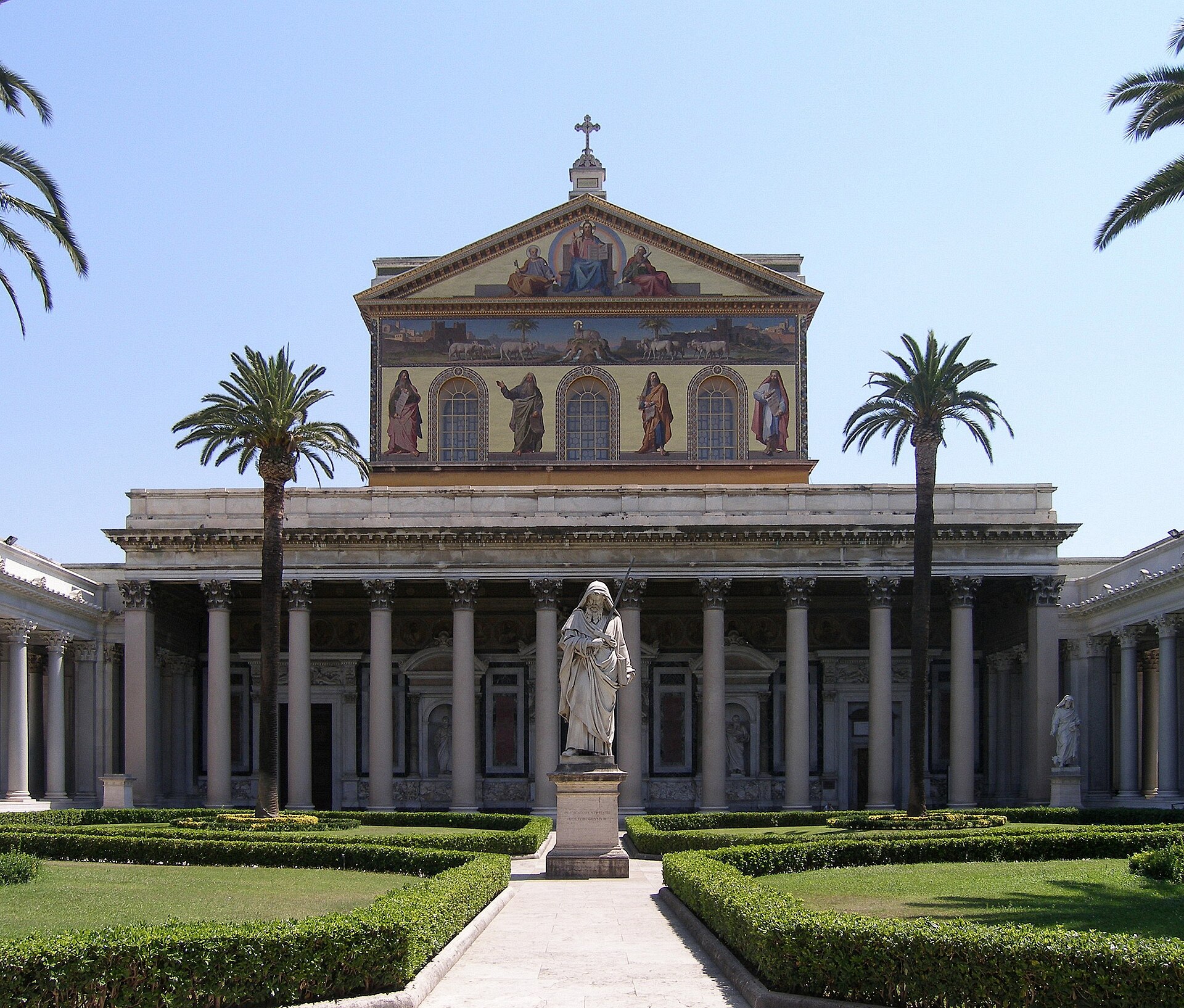 Exterior of the Basilica of Saint Paul Outside the Walls in Rome