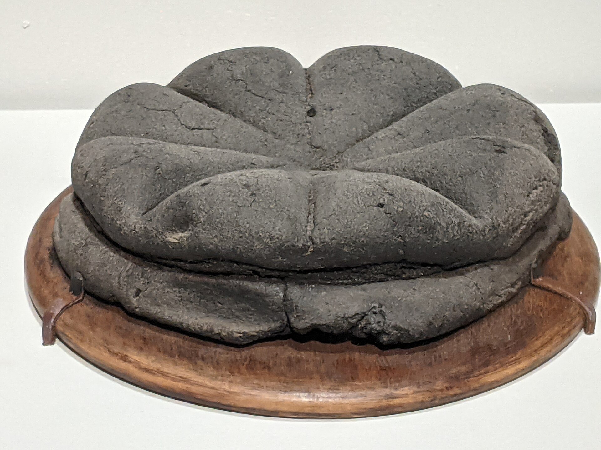 Round carbonized Roman bread loaf from Herculaneum