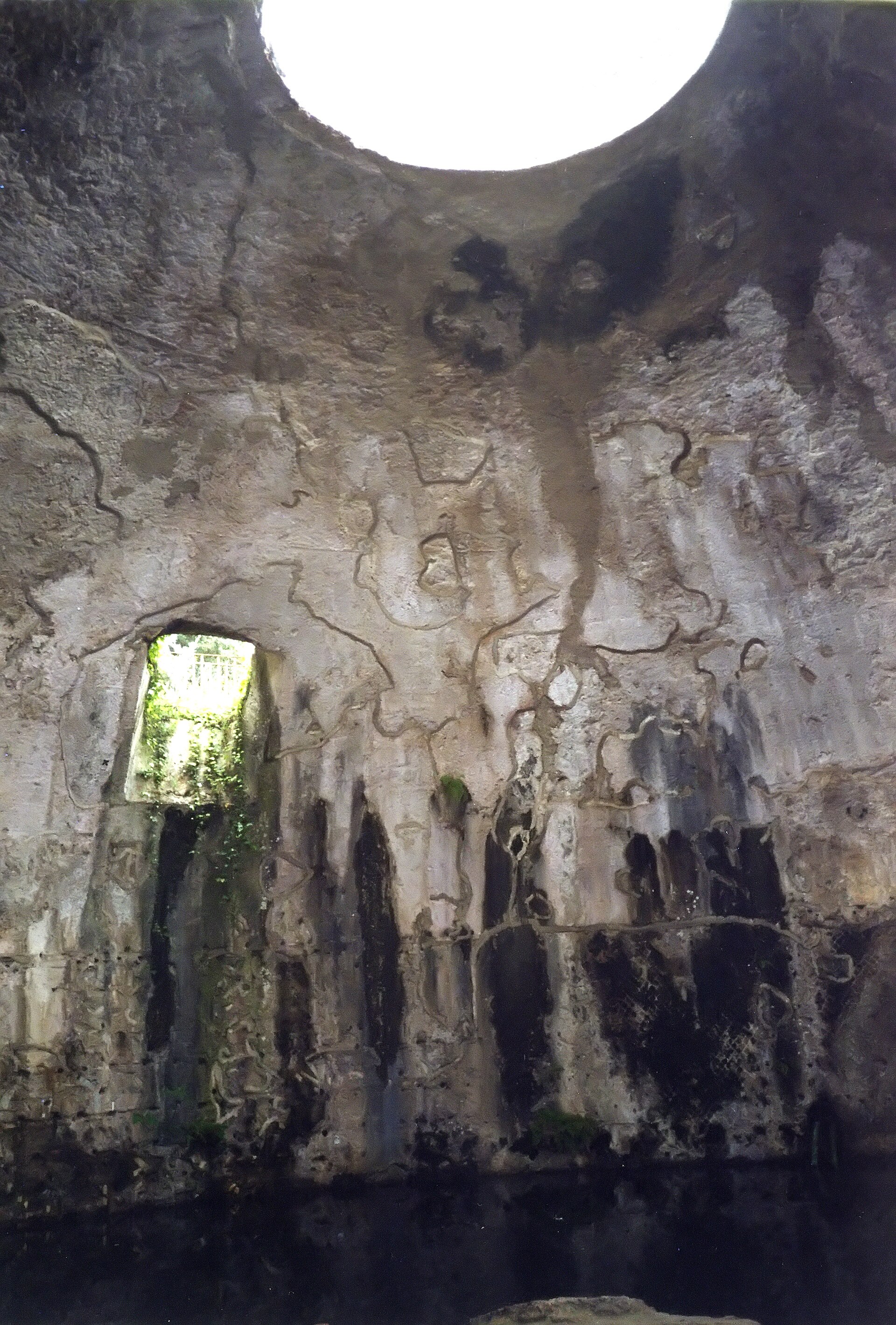 Interior of an ancient Roman domed bath building