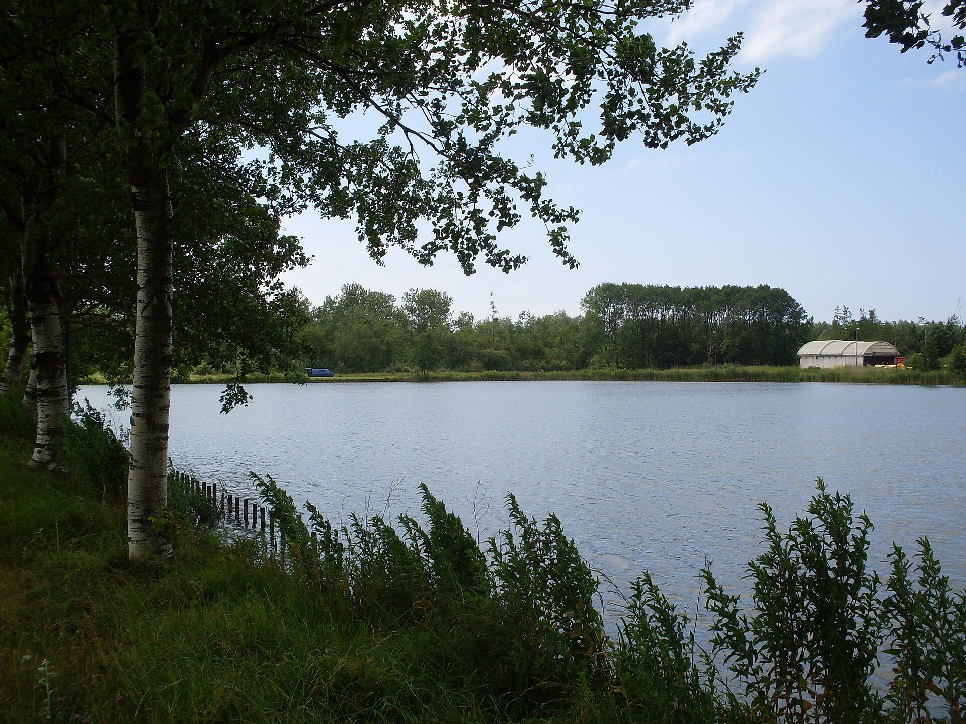 Open terrain at Velsen covering buried remains of a Roman fort and harbour